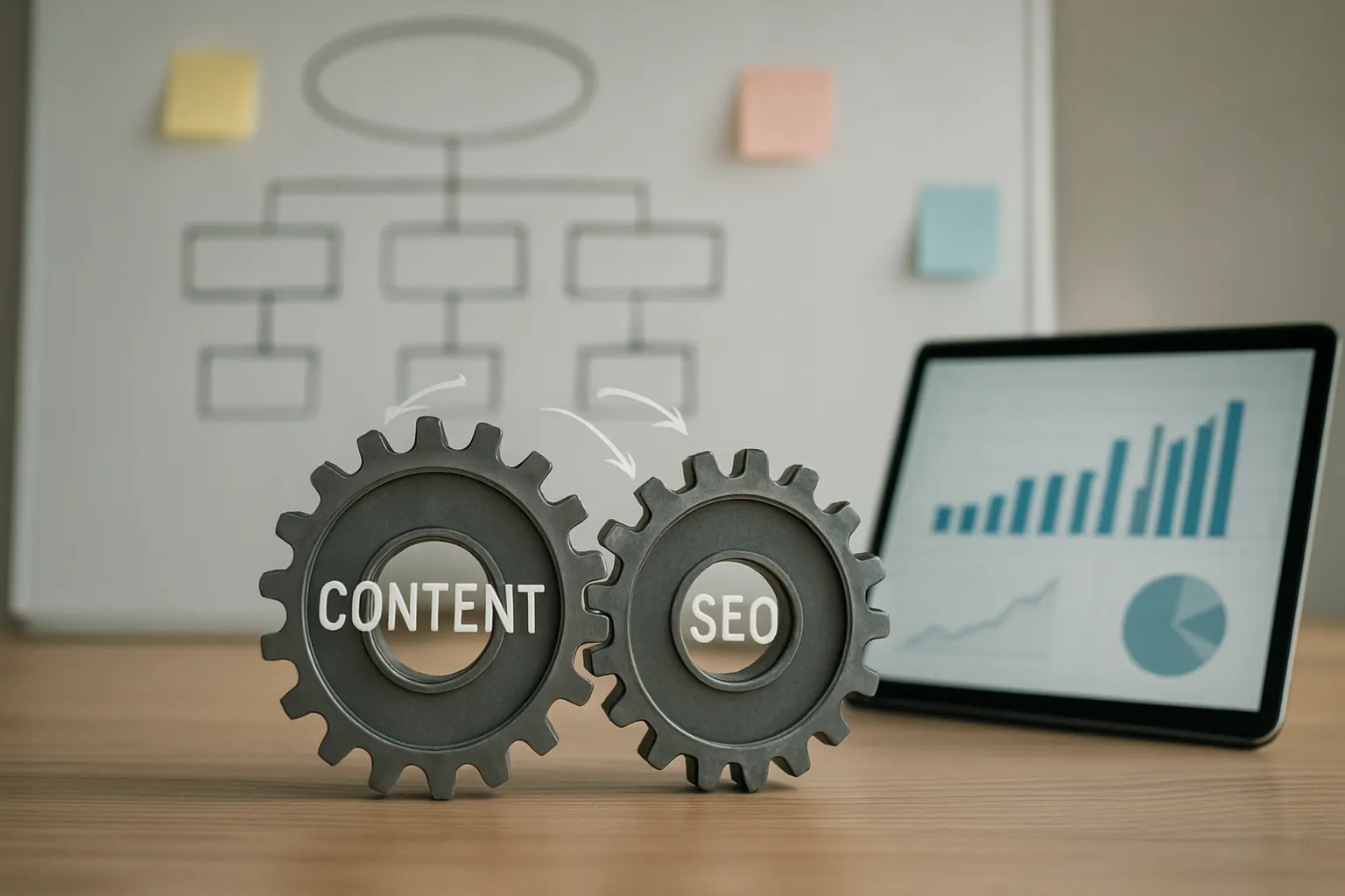 content and seo market growth chart showing global revenue projections