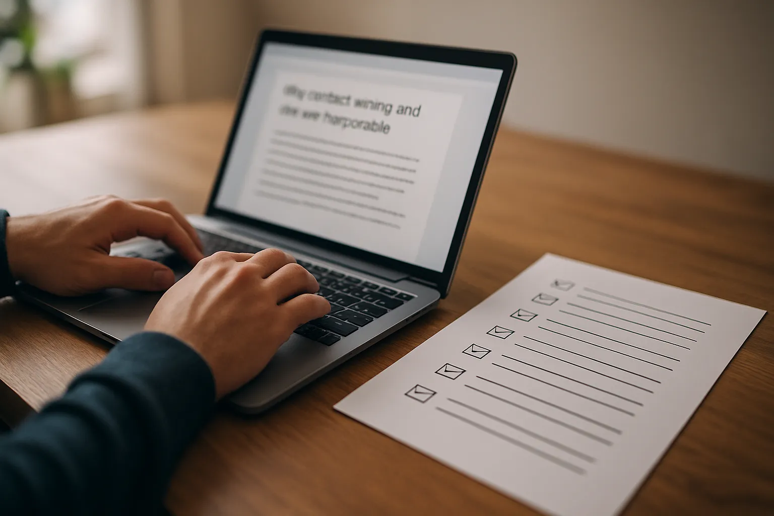 Content writing and SEO strategy overview showing keyword research and on-page optimization workflow