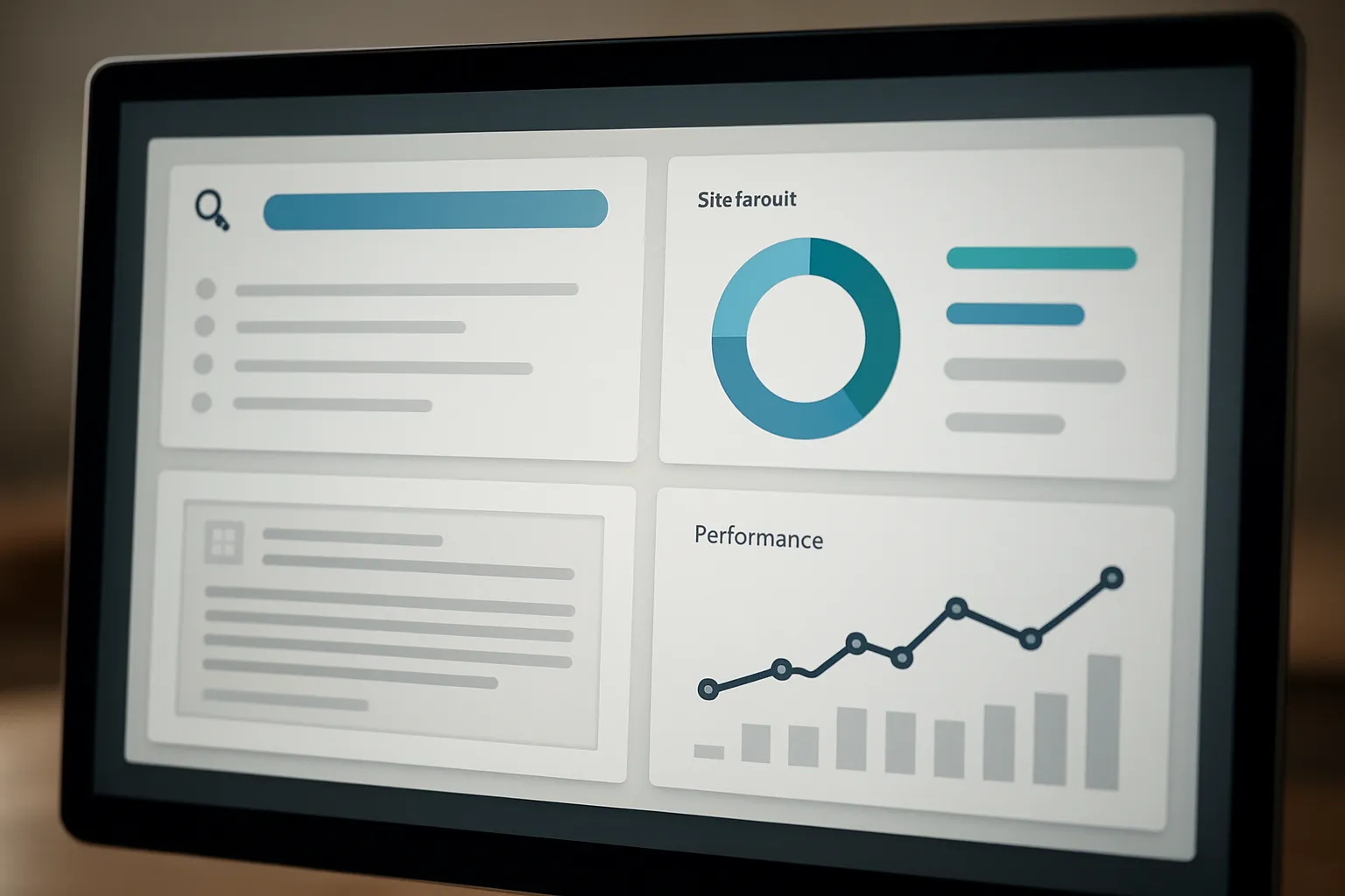 Hands-free SEO automation dashboard showing keyword research, GEO content generation, and publishing schedule
