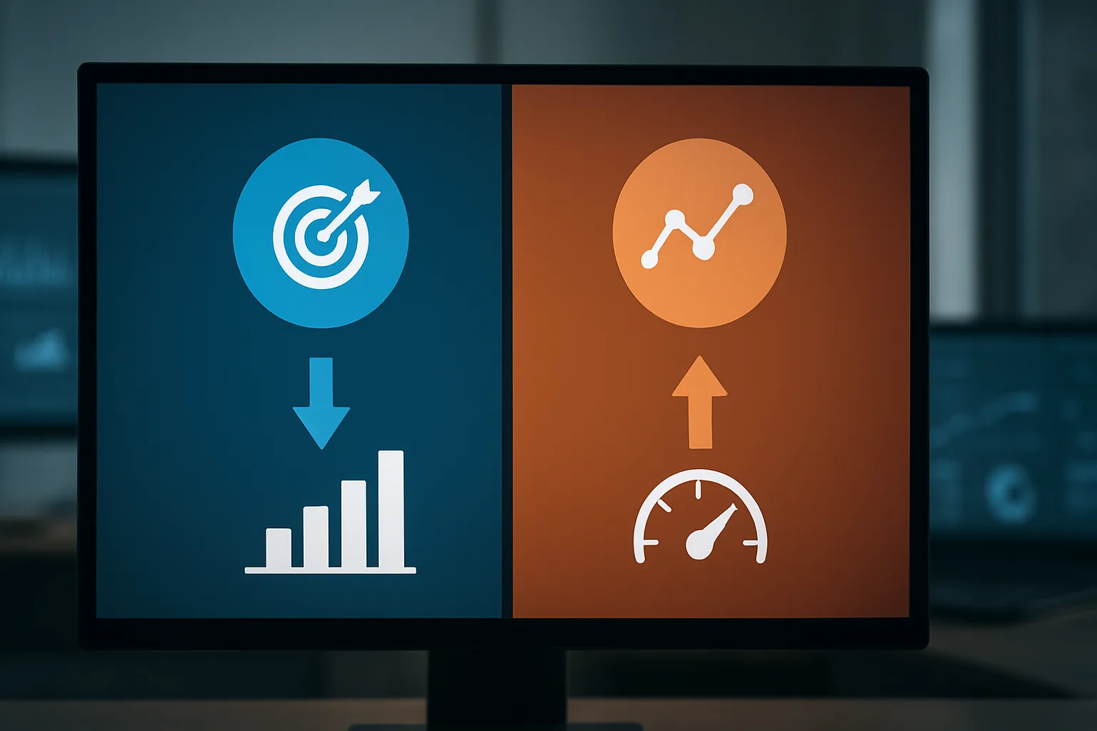 Chart showing predicted decline in traditional search volume and growth of AI search queries by 2026