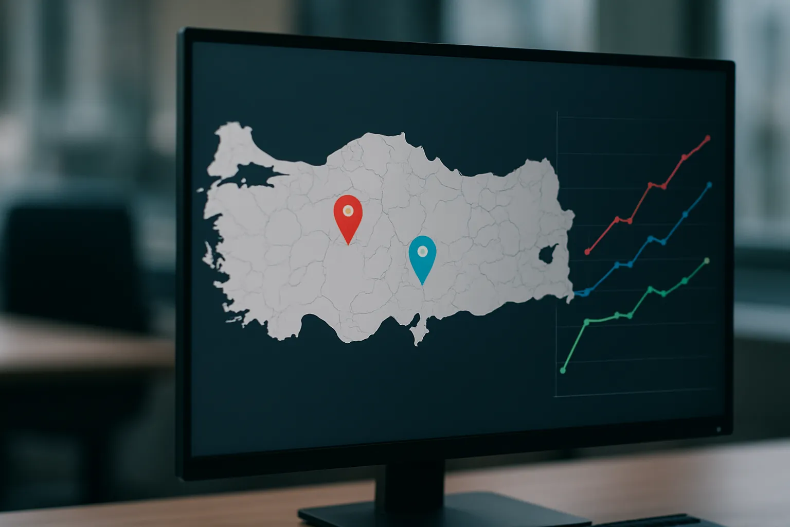 Yerel SEO takibi için bölgesel sıralama haritası ve Türkiye şehir bazlı konum analizi