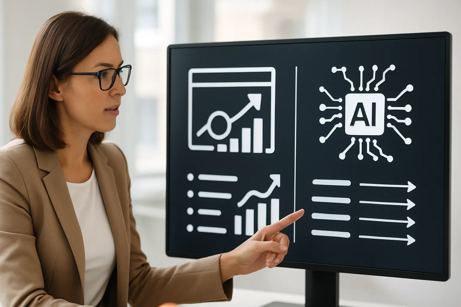 AEO strategy diagram showing how AI search engines recommend businesses