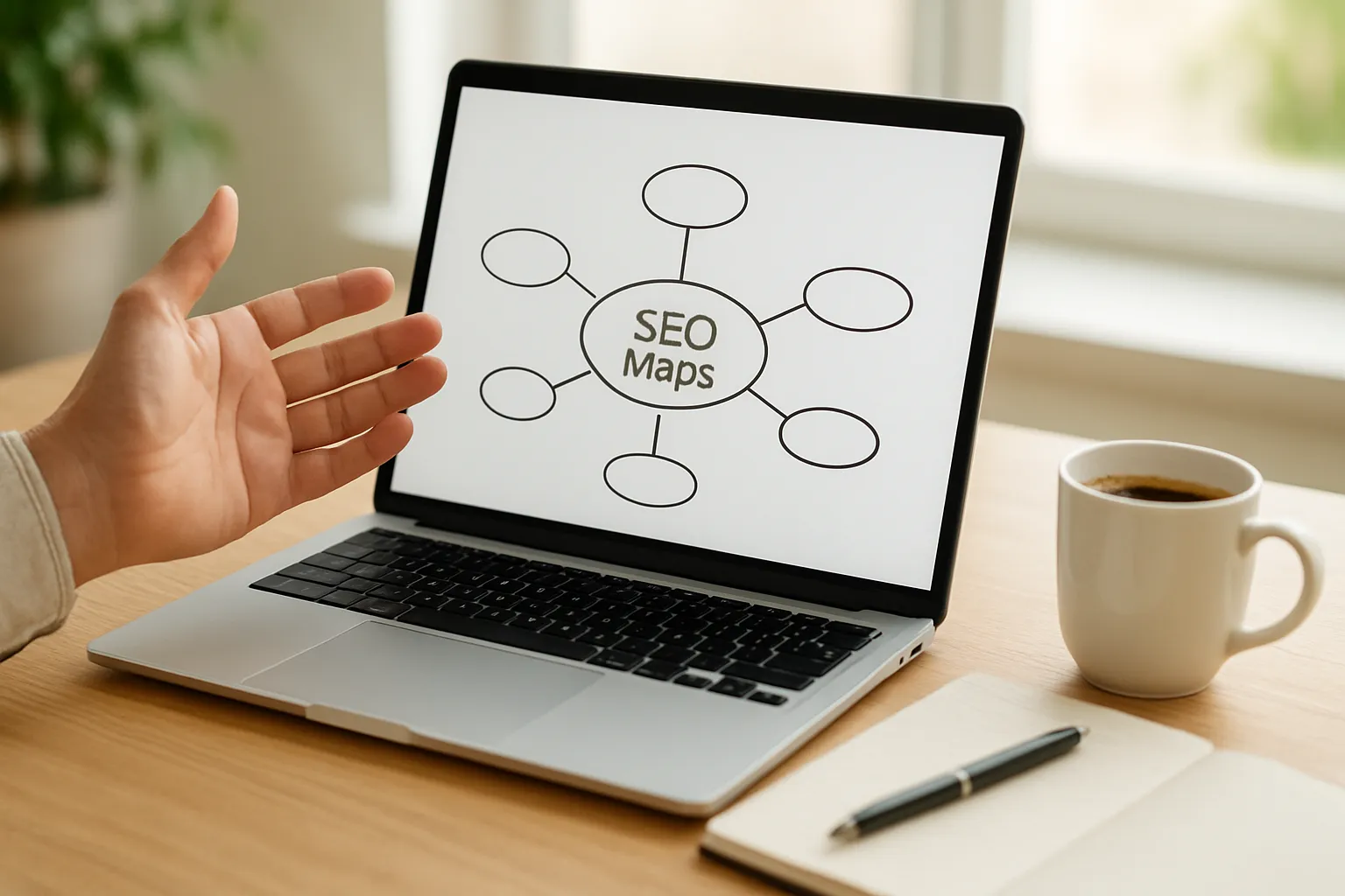 SEO topical map structure showing pillar pages and content clusters